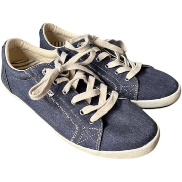 Taos Moc Star Washed Canvas Sneakers - Indigo - 9.5 Wide - Picture 2 of 10